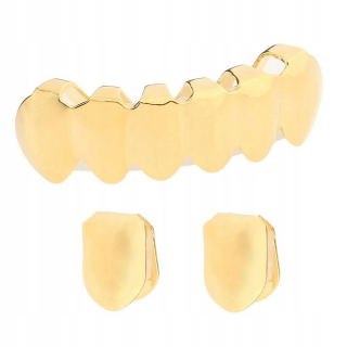 26 Spodné grily 18 Grily s uzávermi úst Bling Gold